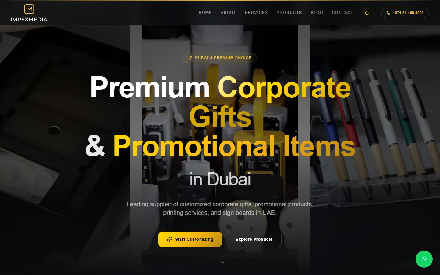 Impex Media UAE homepage