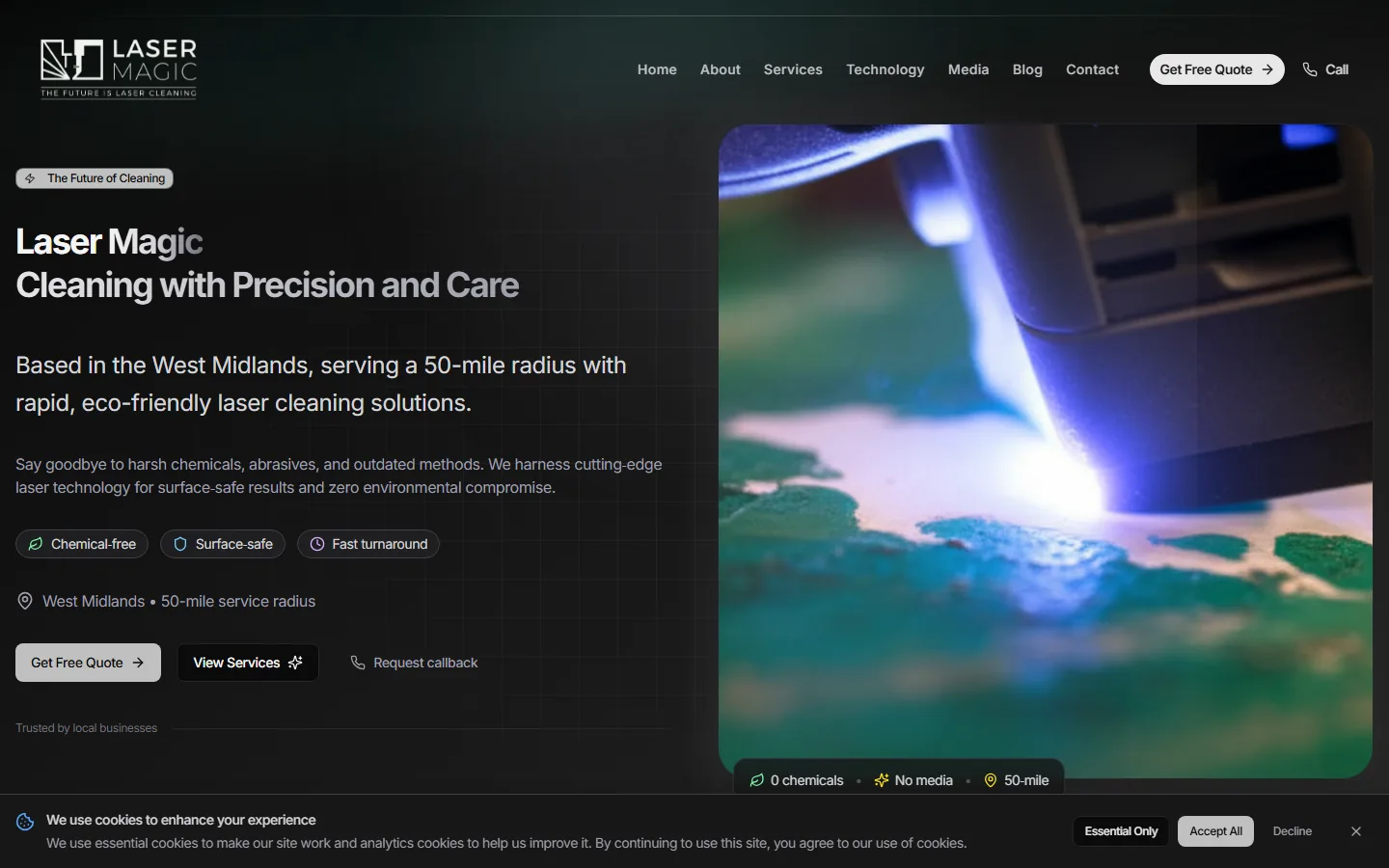 Laser Magic UK homepage